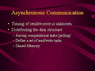 Asynchronous Communication